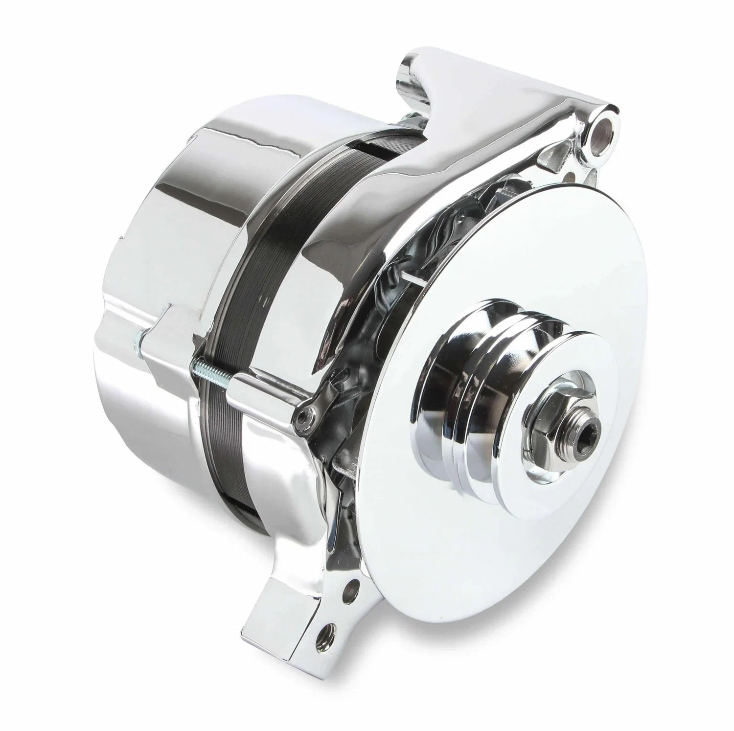 Mr. Gasket Chrome Alternator-Ford 80 Amp - 5124